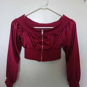 Silk Burgundy top